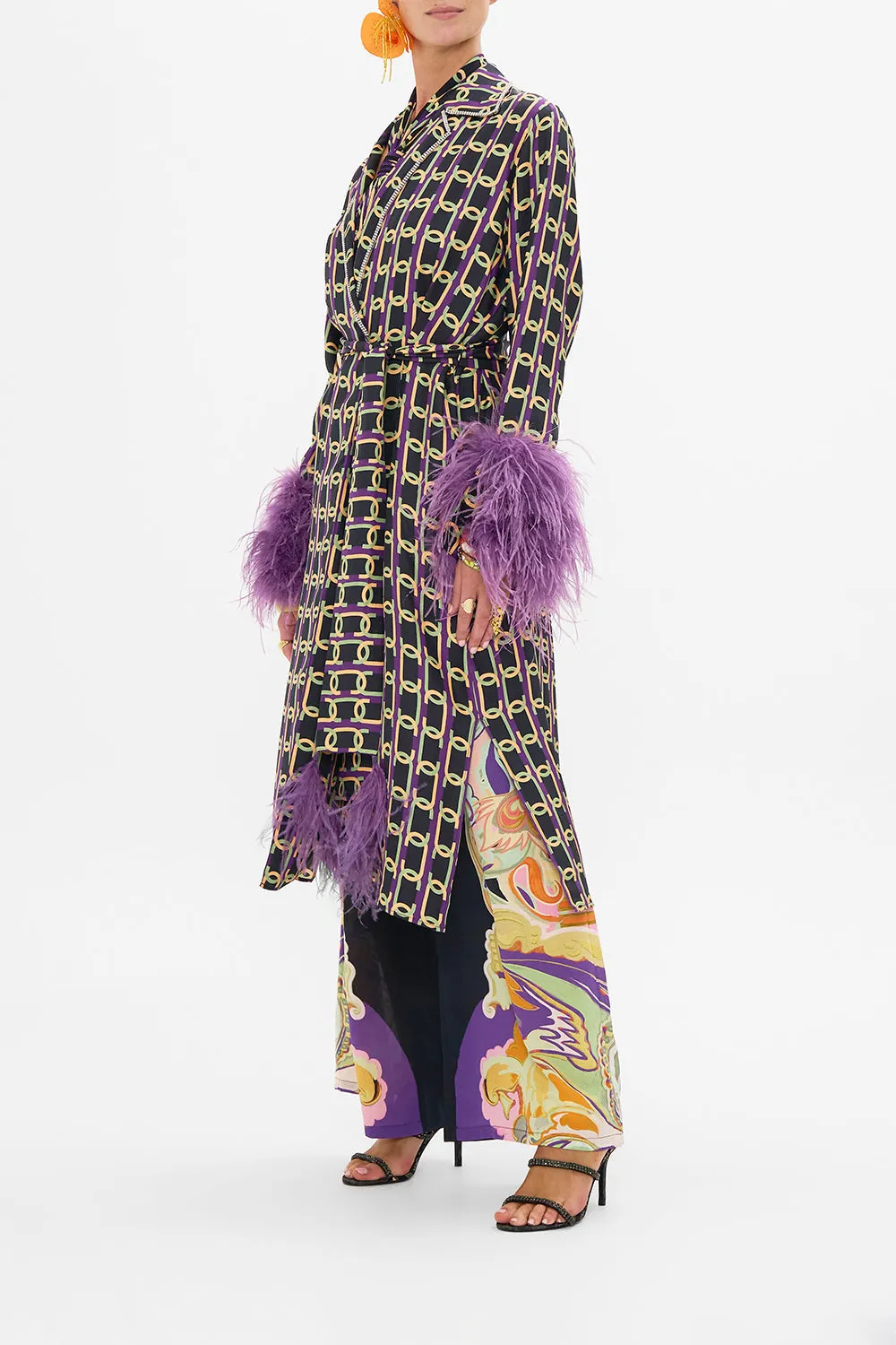 SPLIT CUFF SOFT COAT WITH FEATHERS FILM DIVA sold by Camilla product image thumbnail 4