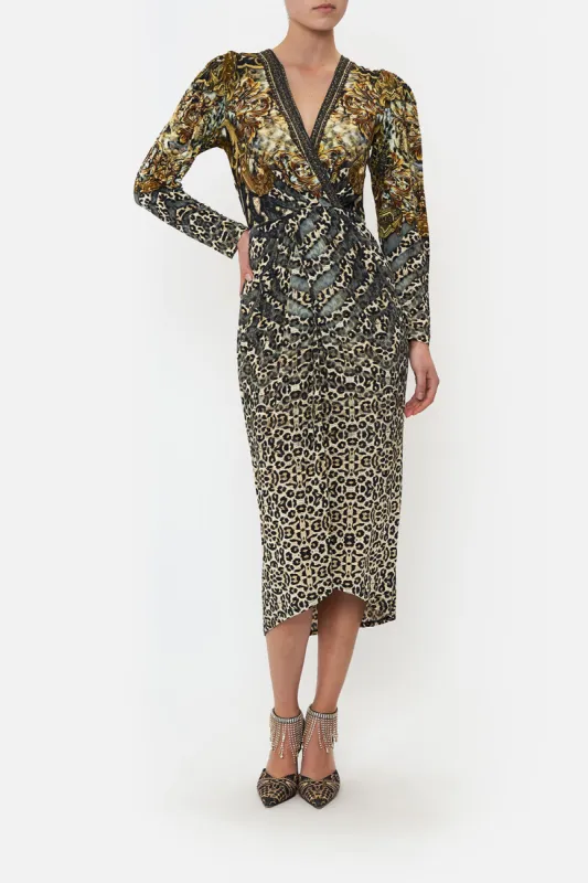 JERSEY TUCK DRESS WITH DRAPPED SLEEVES ARMADA sold by Camilla