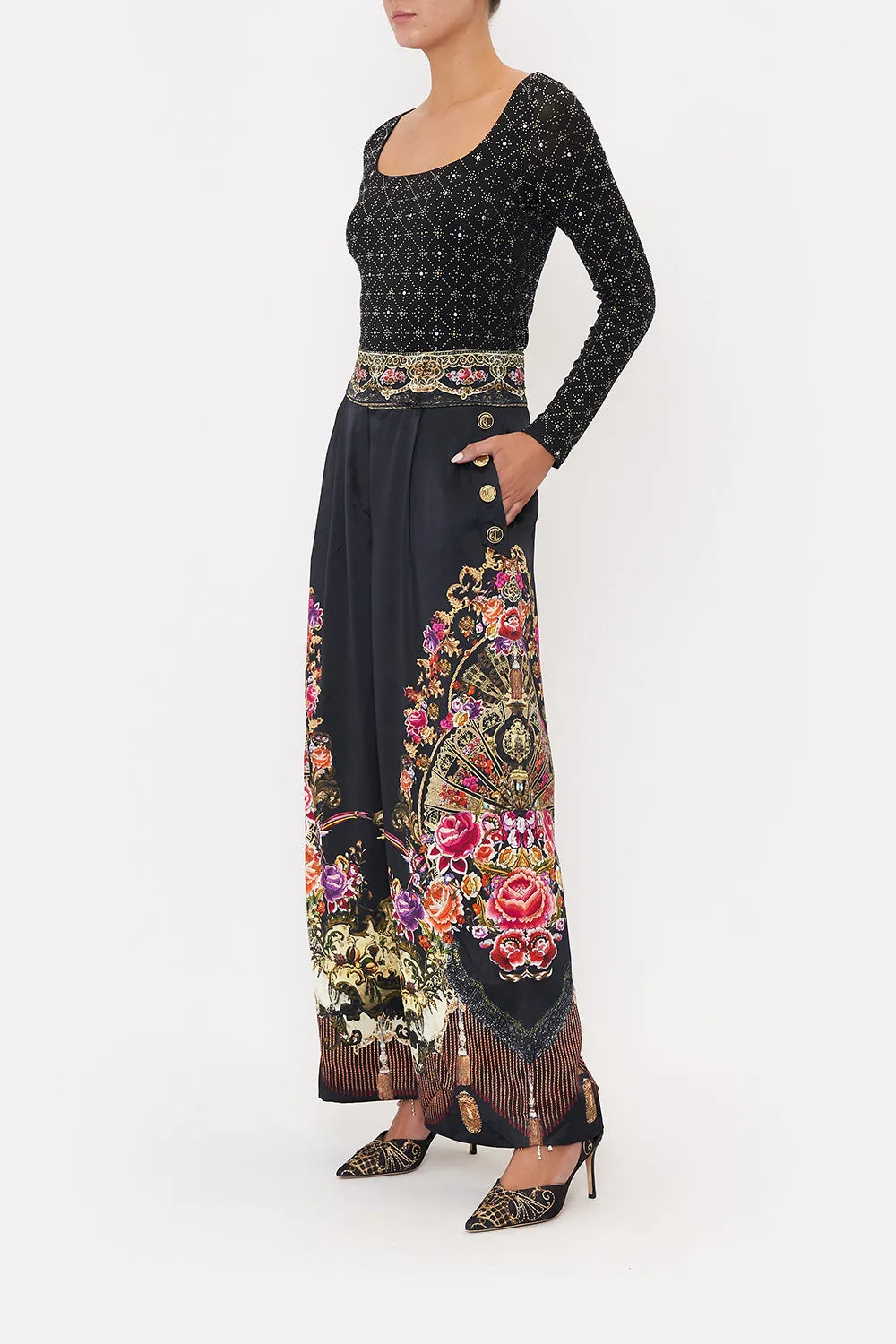 WIDE LEG PANT WITH BUTTONS DANCE WITH DUENDE sold by Camilla product image thumbnail 4