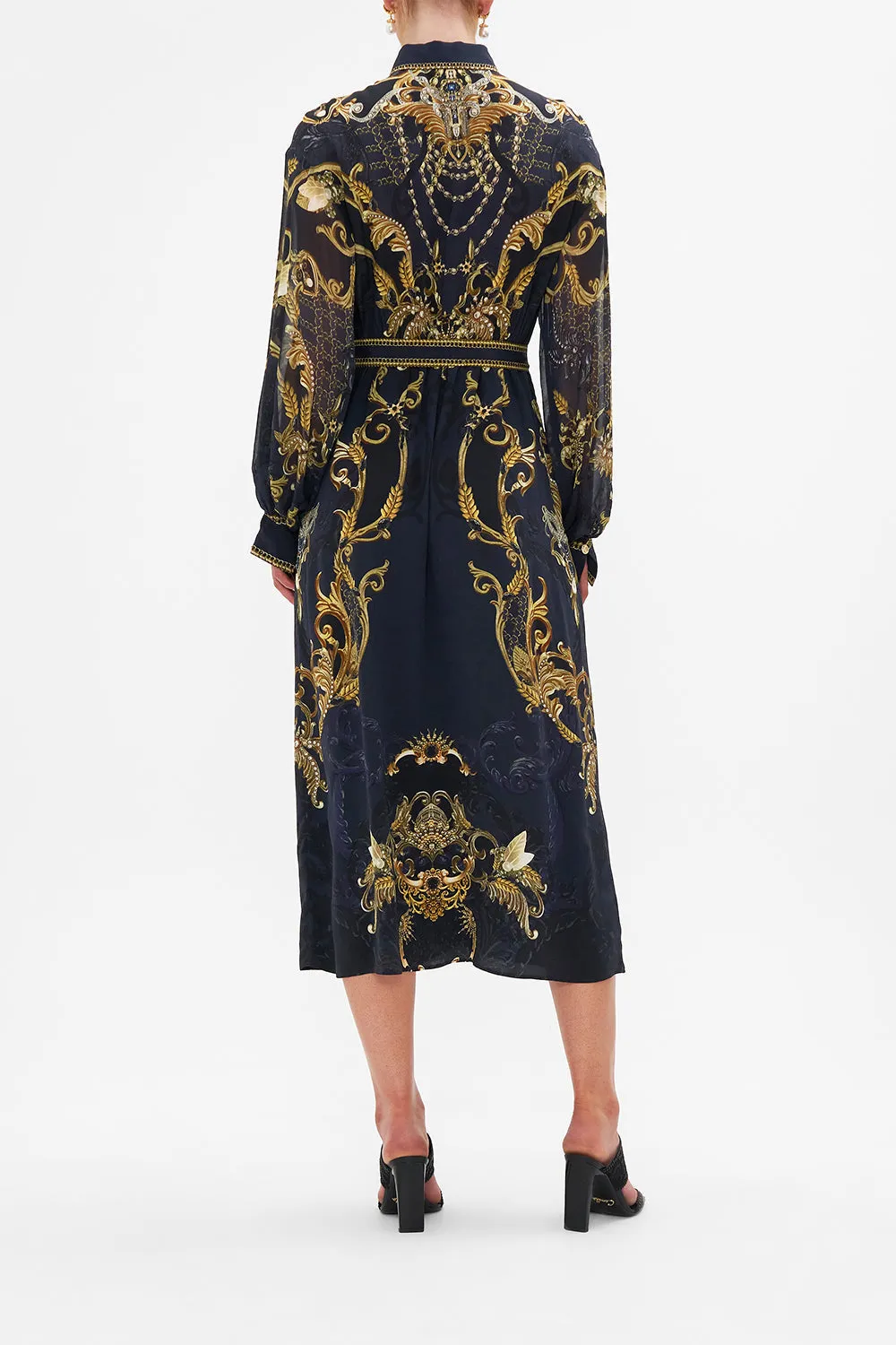 BUTTON DOWN BLOUSON SLEEVE DRESS MOONLIGHT MELODIES sold by Camilla product image thumbnail 2