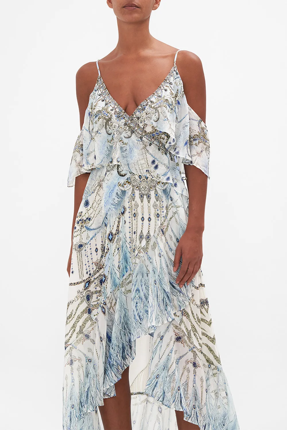 RUFFLE OVERLAYER WRAP DRESS MOON AND BACK sold by Camilla product image thumbnail 5