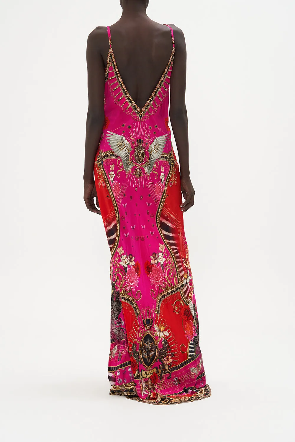 V NECK FULL LENGTH BIAS SLIP DRESS WHAT HAPPENS ON TOUR sold by Camilla product image thumbnail 2