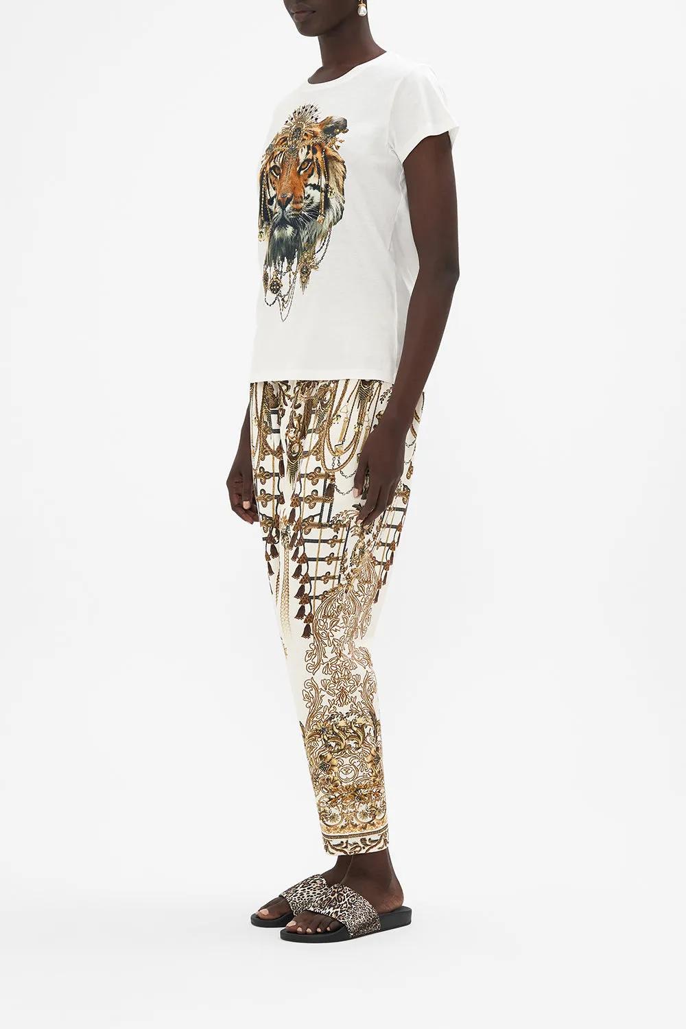 SLIM FIT ROUND NECK T-SHIRT ROAD TO RICHESSE sold by Camilla product image thumbnail 4