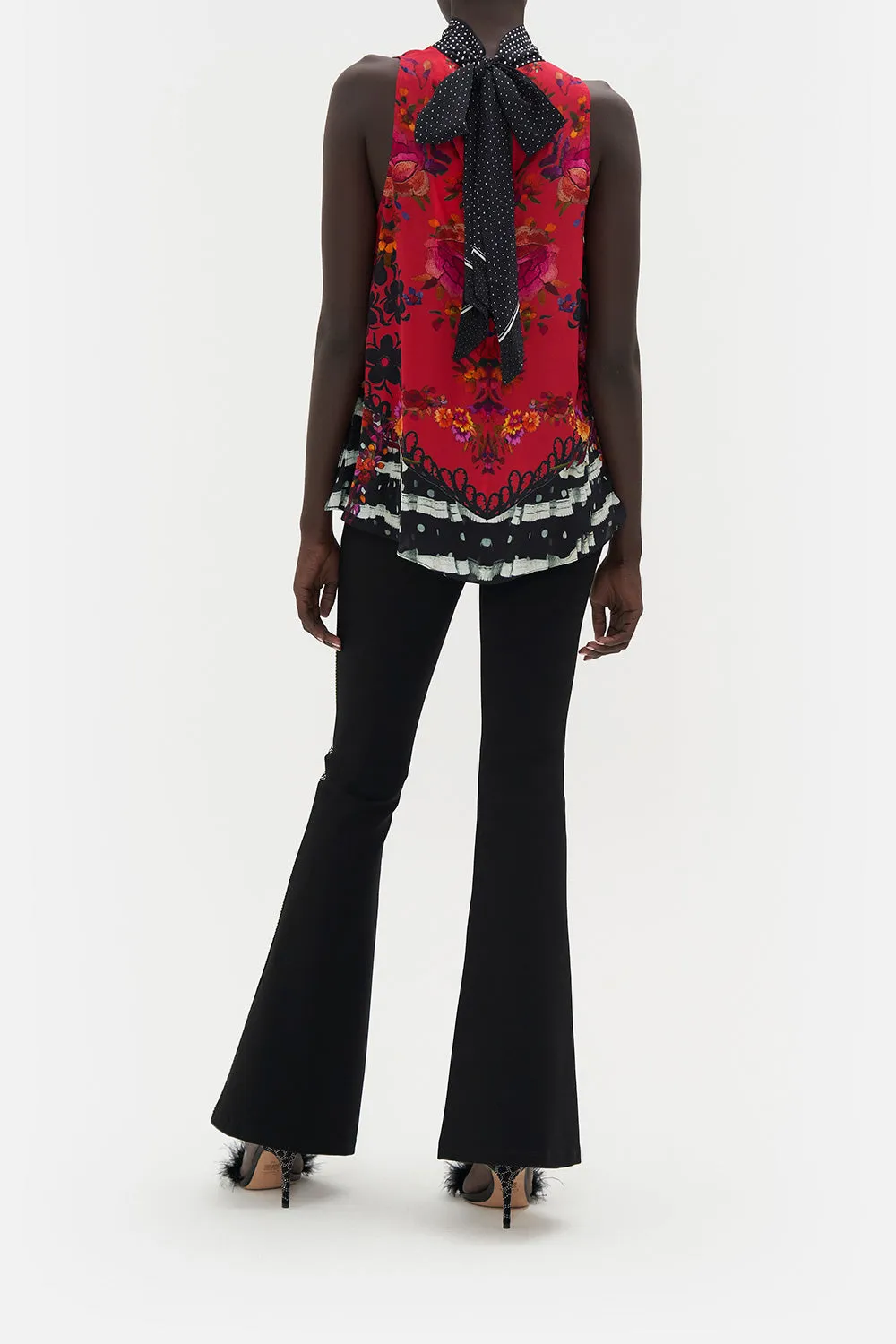 HIGH NECK TOP WITH BACK NECK TIE VIEW FROM THE VEIL sold by Camilla product image thumbnail 2