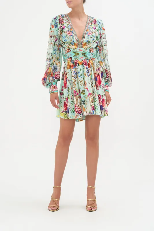 SHORT DRESS WITH BLOUSON SLEEVE HONEY HONEY sold by Camilla