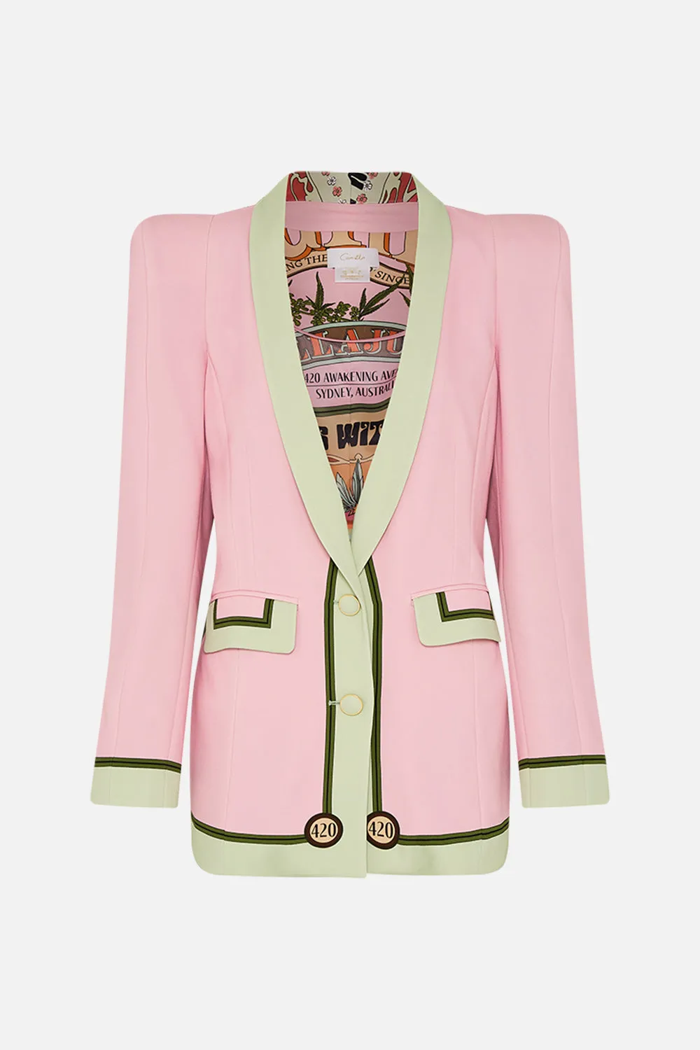 PEAKED SHOULDER BLAZER LETS CHASE RAINBOWS sold by Camilla product image thumbnail 3