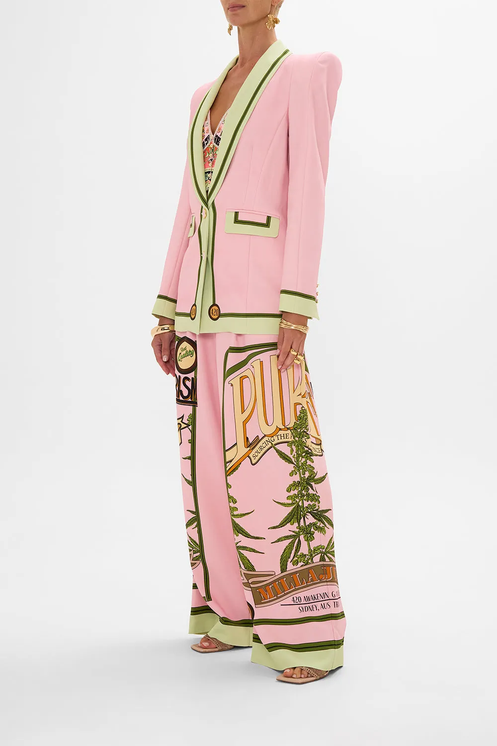 PEAKED SHOULDER BLAZER LETS CHASE RAINBOWS sold by Camilla product image thumbnail 4