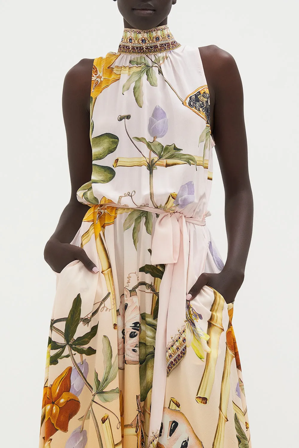 NECKTIE DRESS WITH ELASTICATED WAIST ORIGINAL SIN sold by Camilla product image thumbnail 5