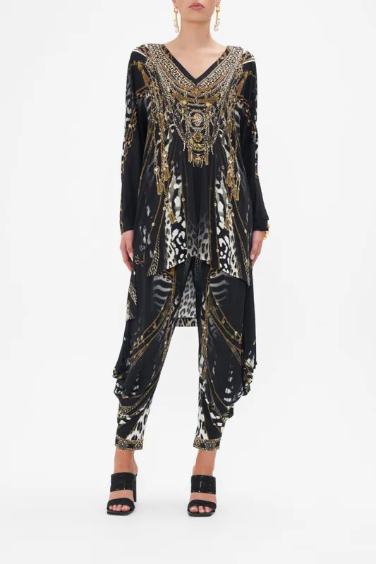 SIDE SPLIT TEE - ALL OVER PRINT UNTAMED ROYALTY sold by Camilla