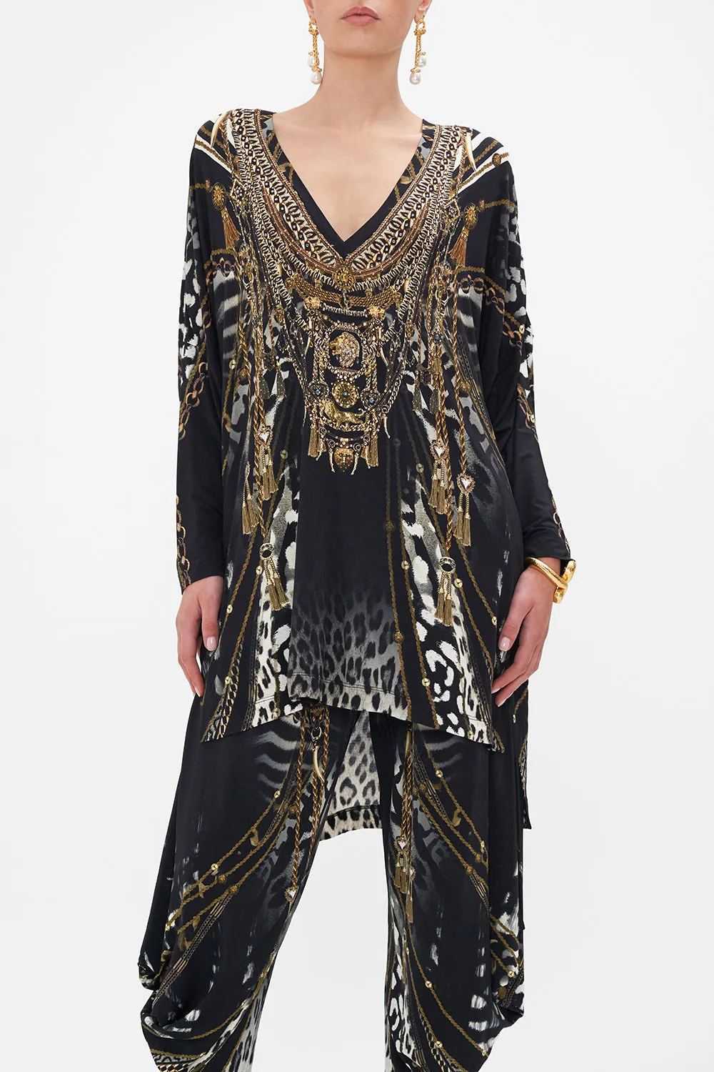 SIDE SPLIT TEE - ALL OVER PRINT UNTAMED ROYALTY sold by Camilla product image thumbnail 5