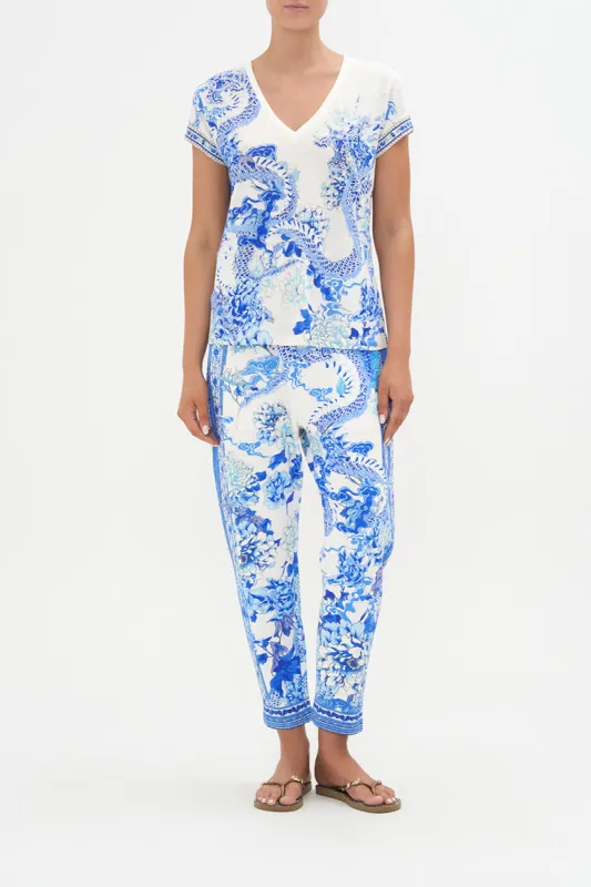 V NECK FITTED TEE HEART OF A DRAGON sold by Camilla