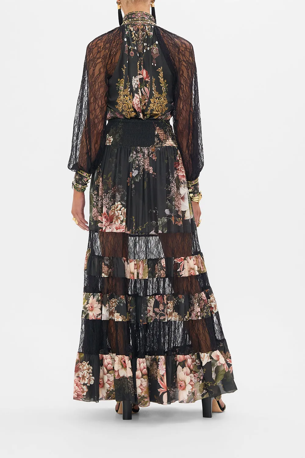 RAGLAN BUTTON UP SHIRT WITH LACE AT SLEEVE DYNASTY DAZE sold by Camilla product image thumbnail 2