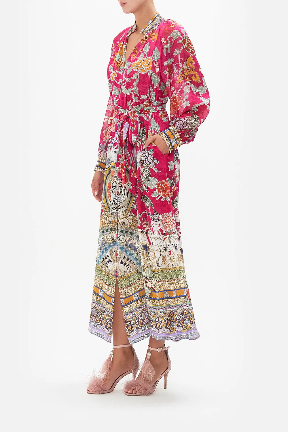 RAGLAN SLEEVE MIDI SHIRT DRESS TASTE OF TWILIGHT sold by Camilla product image thumbnail 4