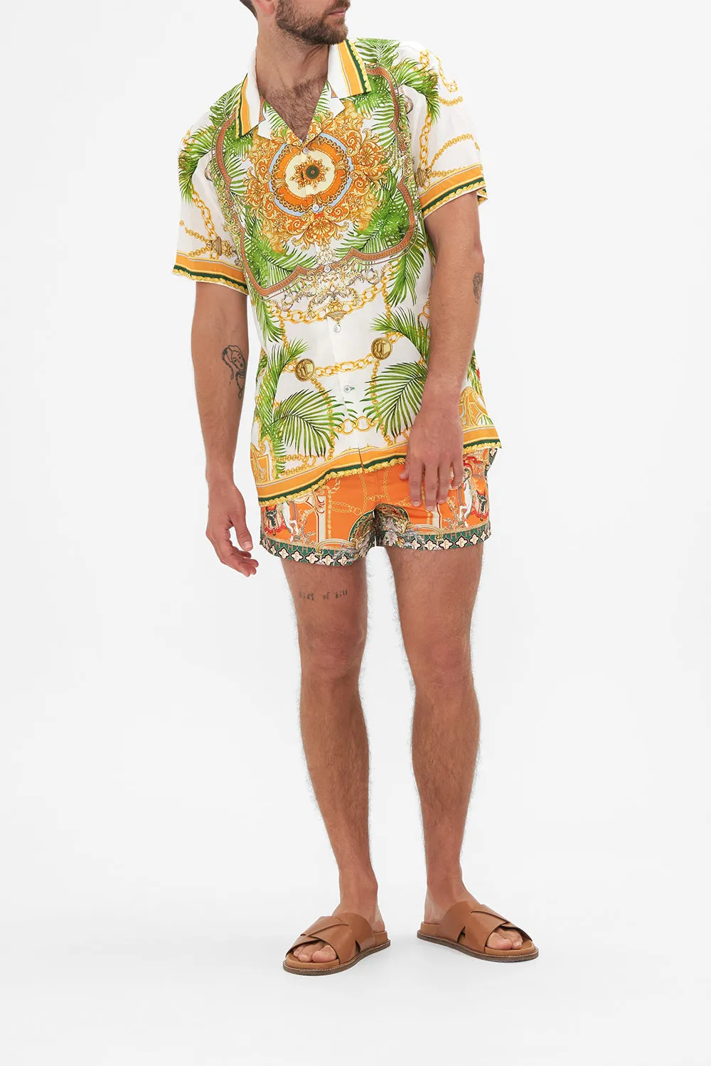 SHORT SLEEVE CAMP COLLARED SHIRT MY SWEET DEVOTION sold by Camilla