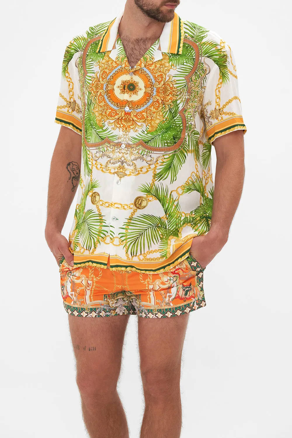 SHORT SLEEVE CAMP COLLARED SHIRT MY SWEET DEVOTION sold by Camilla product image thumbnail 4