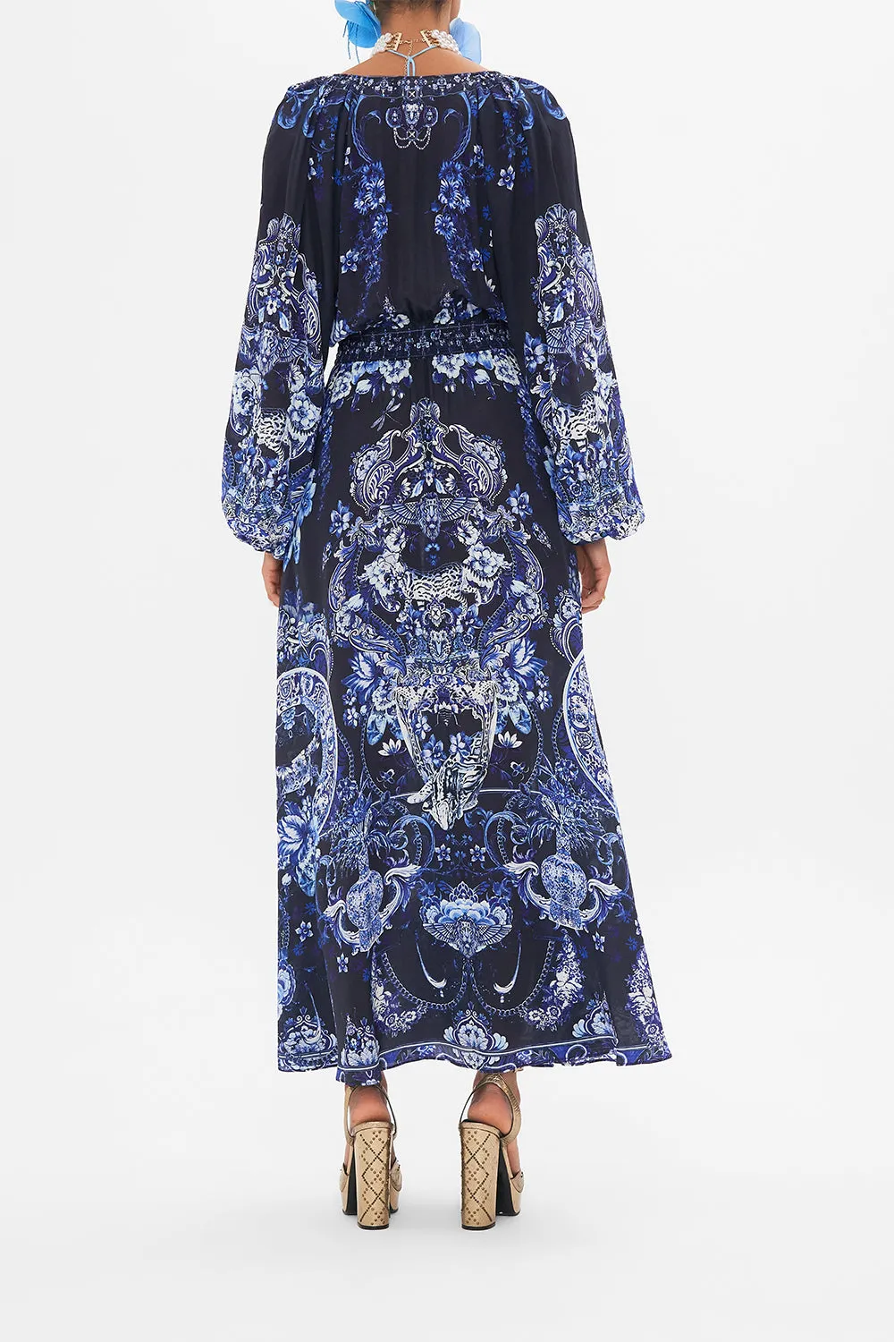 RAGLAN SHIRRED WAIST DRESS DELFT DYNASTY sold by Camilla product image thumbnail 2