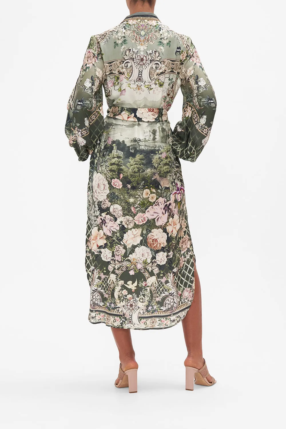 HIGH LOW MIDI SHIRT DRESS GARDEN OF GOOD FORTUNE sold by Camilla product image thumbnail 2