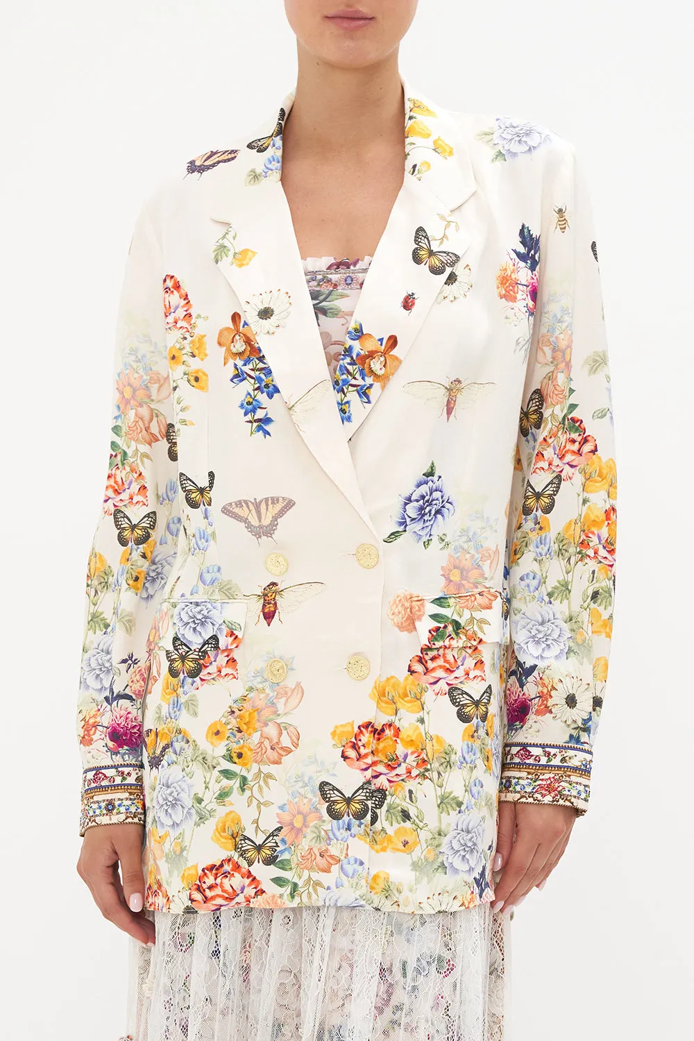 DOUBLE BREASTED SOFT JACKET QUEENS BEE HIVE sold by Camilla product image thumbnail 5