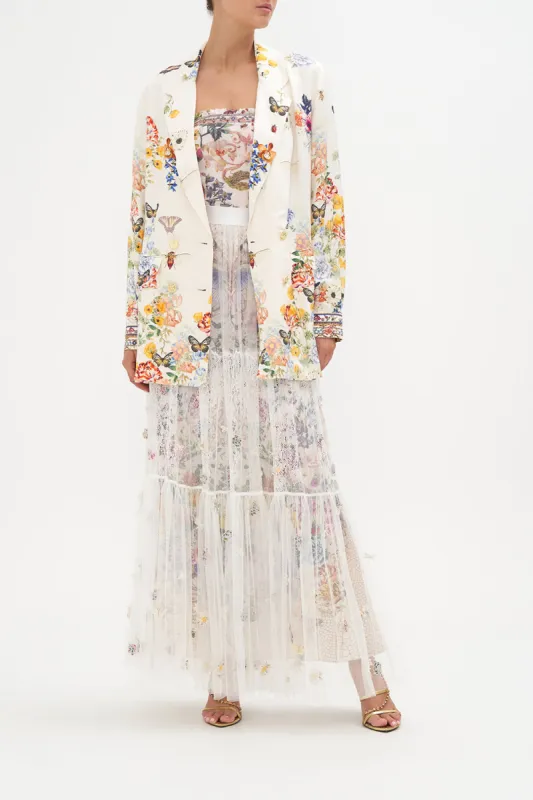 DOUBLE BREASTED SOFT JACKET QUEENS BEE HIVE made by Camilla