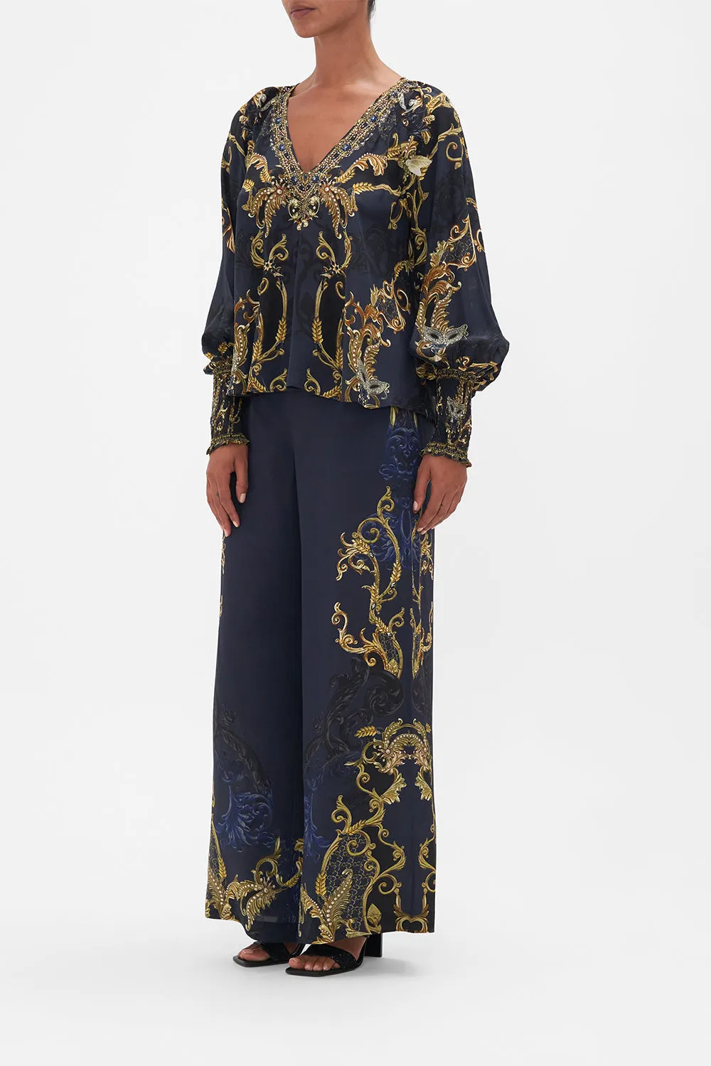 SHIRRED CUFF BLOUSE MOONLIGHT MELODIES sold by Camilla product image thumbnail 4