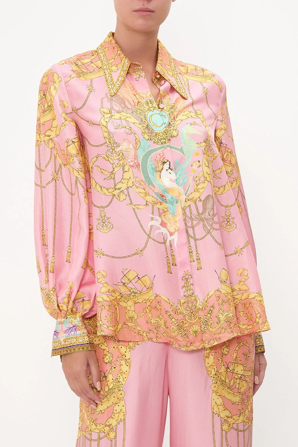 CURVED COLLAR BLOUSE MERMAID MOTEL sold by Camilla product image thumbnail 5