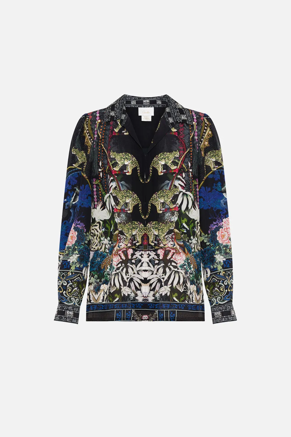 COLLAR SHIRT WITH 1/2 BUTTON FRONT HOLLYWOOD HEIST sold by Camilla product image thumbnail 3