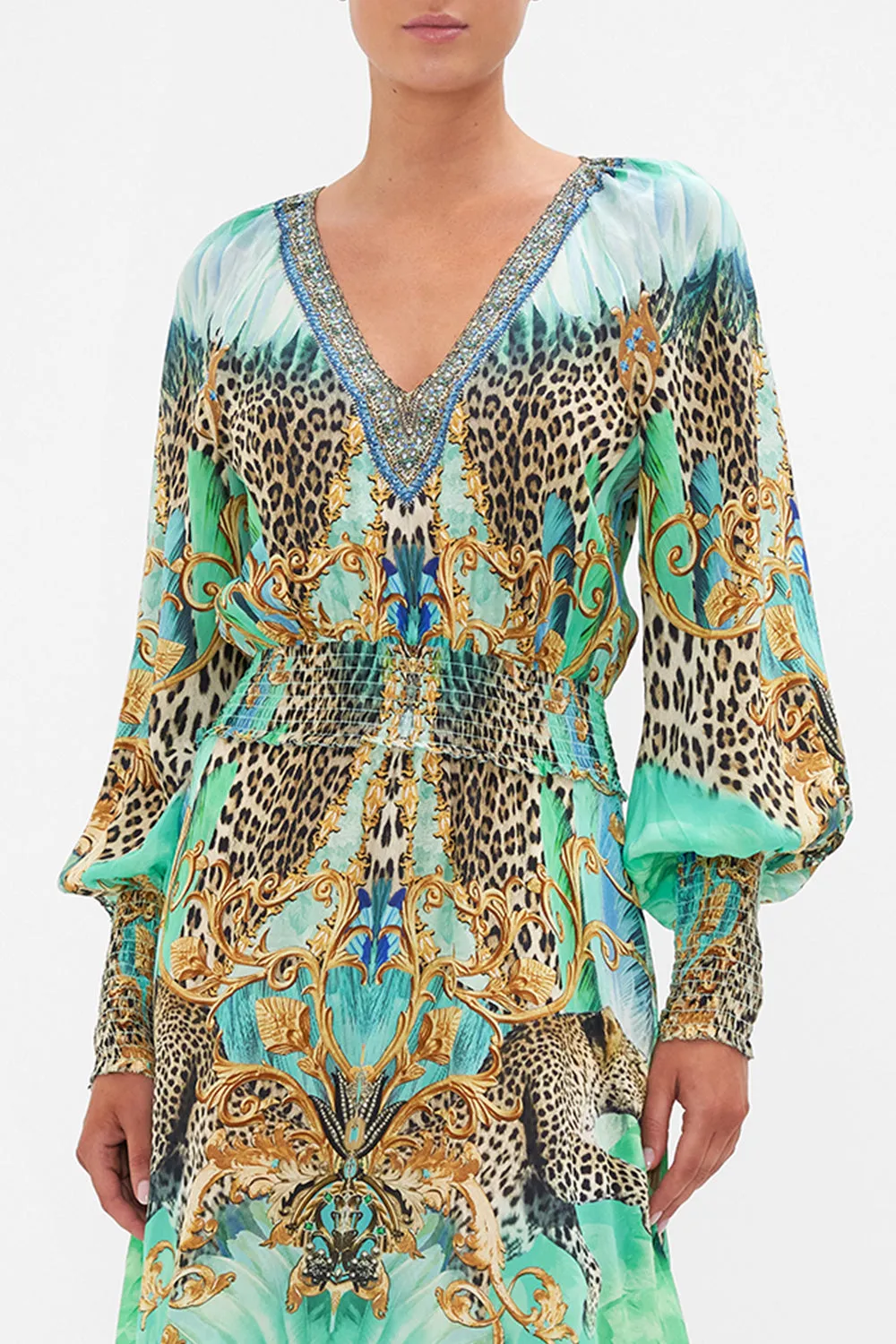 DRESS WITH SHIRRED WAIST AND CUFF LAY OF THE LAND sold by Camilla product image thumbnail 5