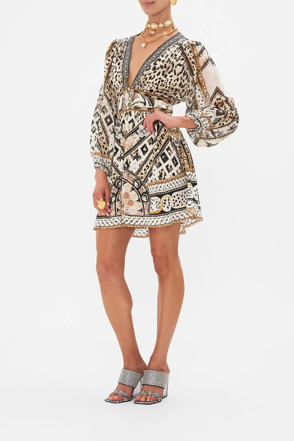 CURVED WAISTBAND SHORT DRESS MOSAIC MUSE sold by Camilla product image thumbnail 4