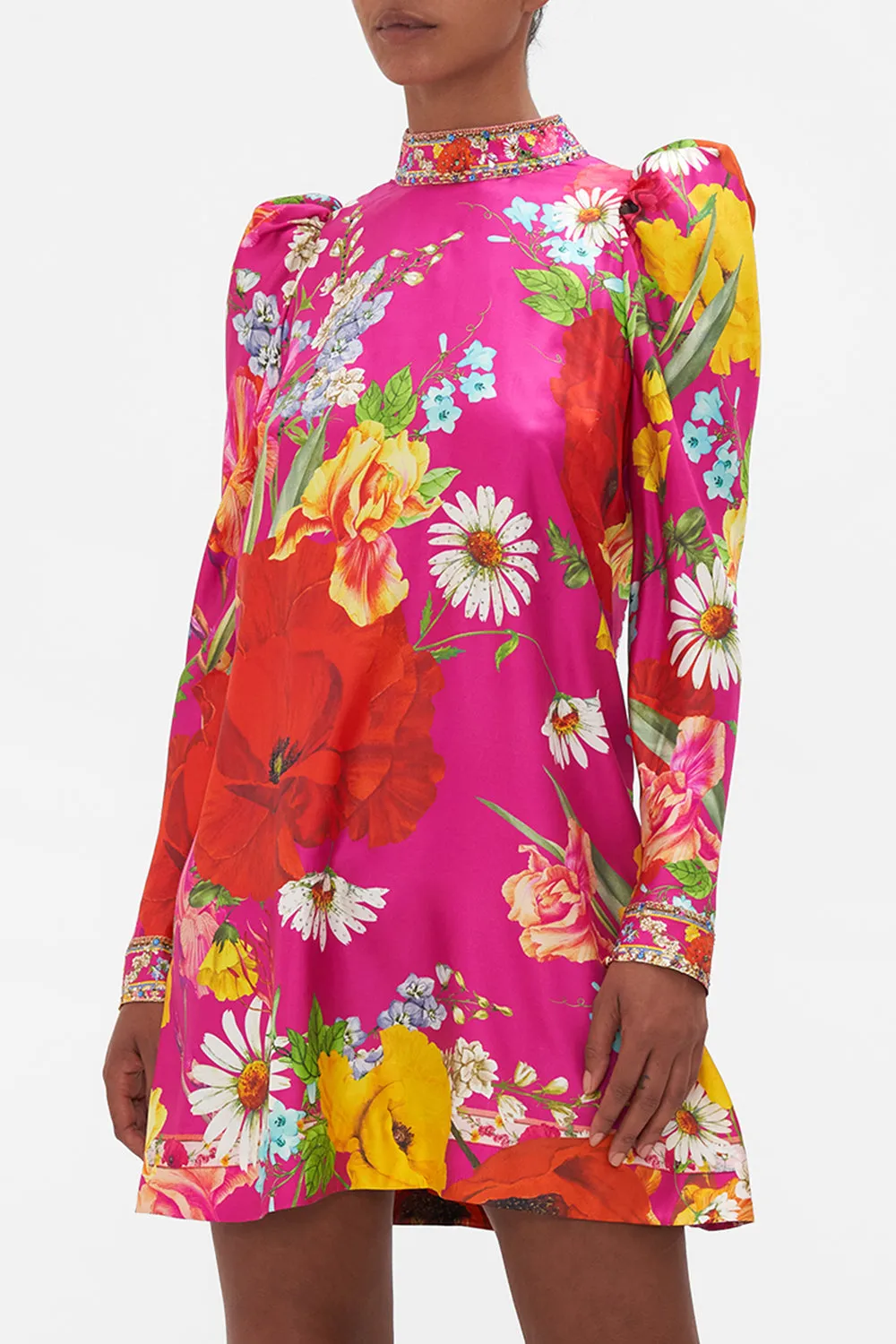 PUFF SLEEVE HIGH NECK MINI DRESS RAINBOW BODY sold by Camilla product image thumbnail 5