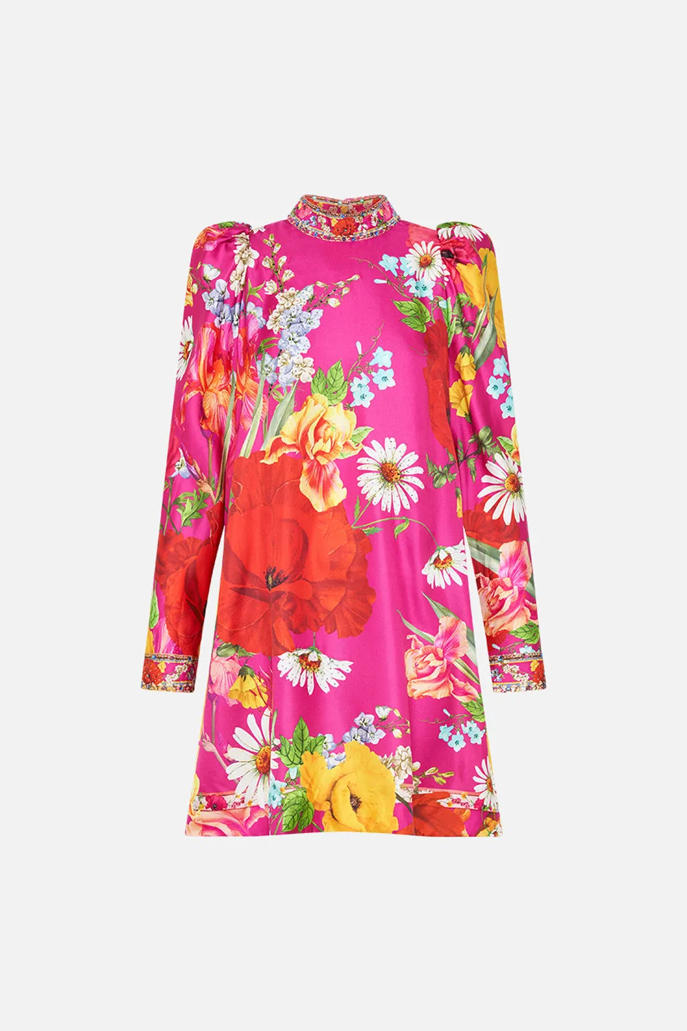 PUFF SLEEVE HIGH NECK MINI DRESS RAINBOW BODY sold by Camilla product image thumbnail 3