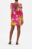 PUFF SLEEVE HIGH NECK MINI DRESS RAINBOW BODY sold by Camilla
