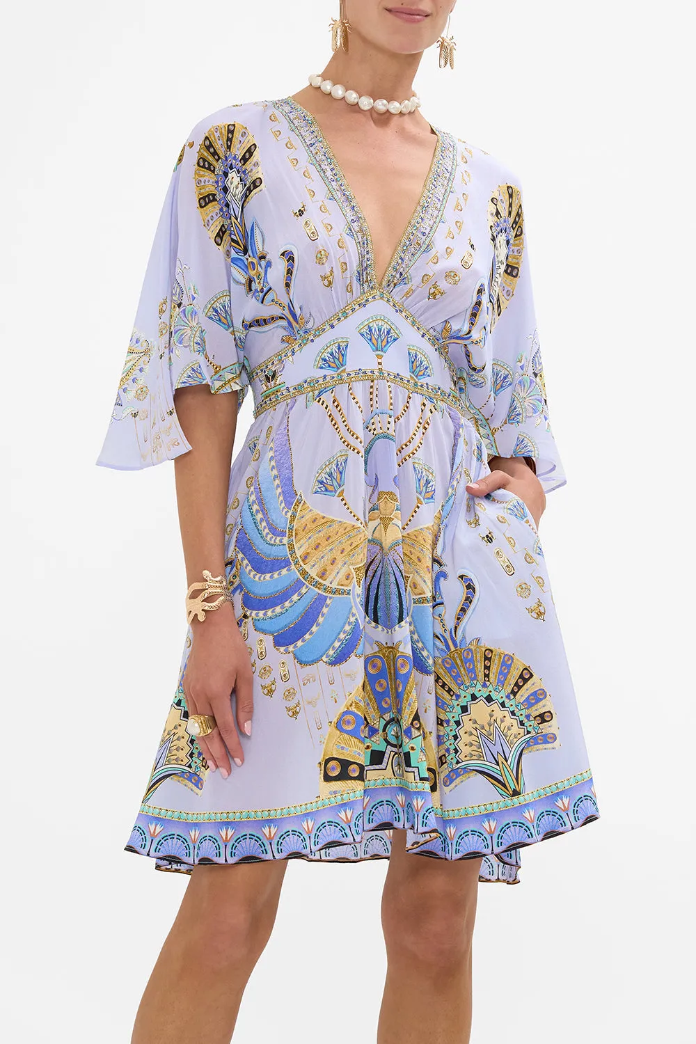 SHORT WAISTED DRESS UNDER SCARAB SKIES sold by Camilla product image thumbnail 5