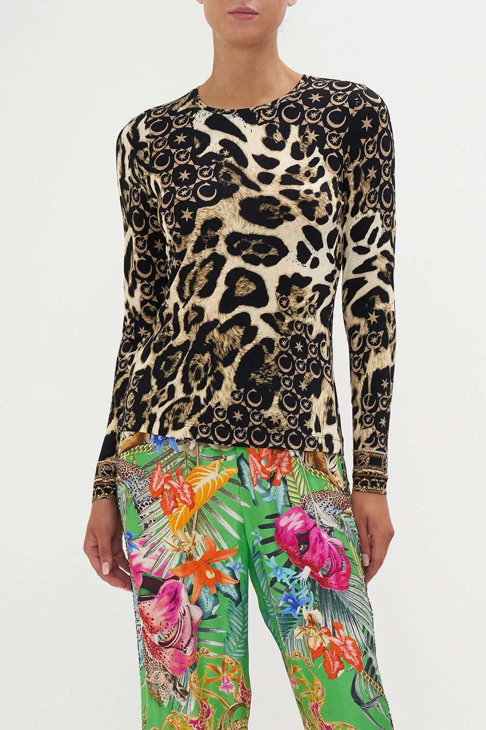 LONG SLEEVE CREW TOP WILDCAT SOIREE sold by Camilla product image thumbnail 5