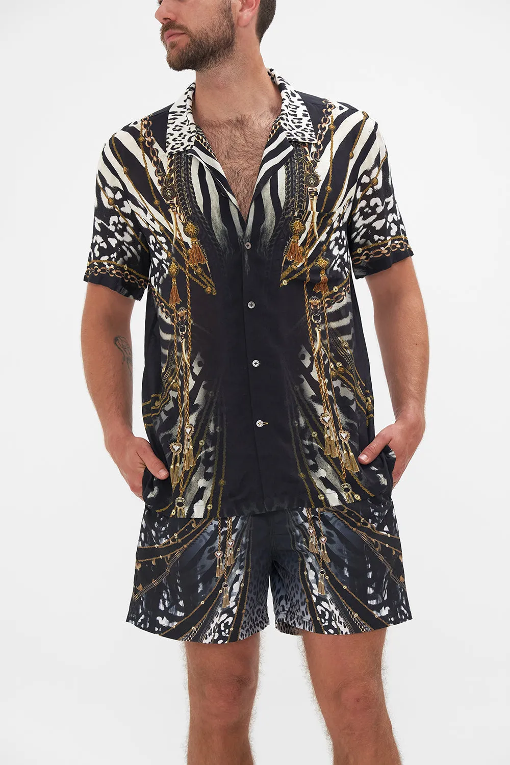 SHORT SLEEVE CAMP COLLARED SHIRT UNTAMED ROYALTY sold by Camilla product image thumbnail 5