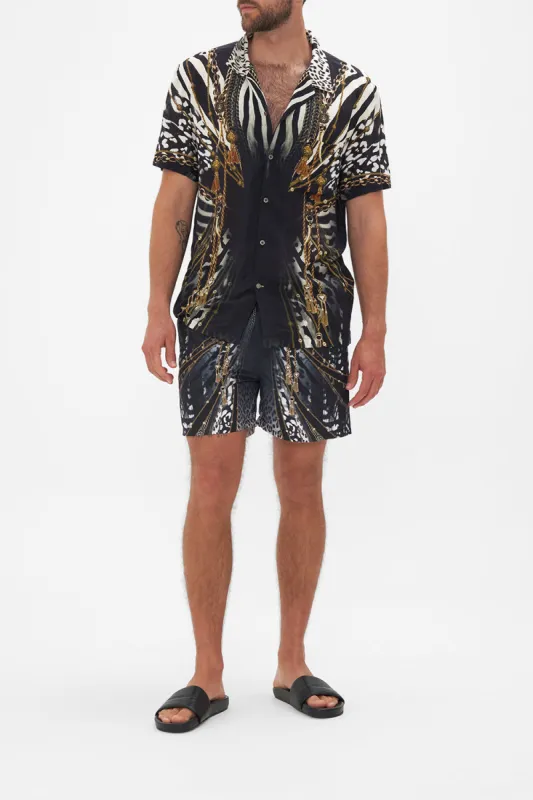 SHORT SLEEVE CAMP COLLARED SHIRT UNTAMED ROYALTY sold by Camilla