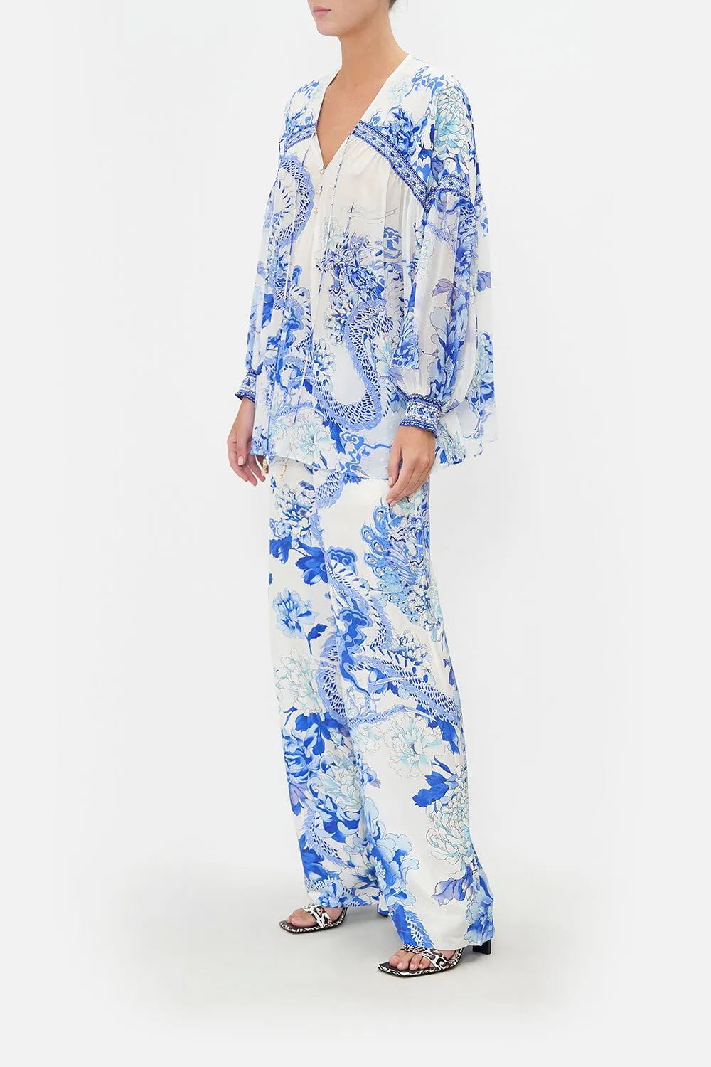 BLOUSON BLOUSE WITH NECK TIE HEART OF A DRAGON sold by Camilla product image thumbnail 4