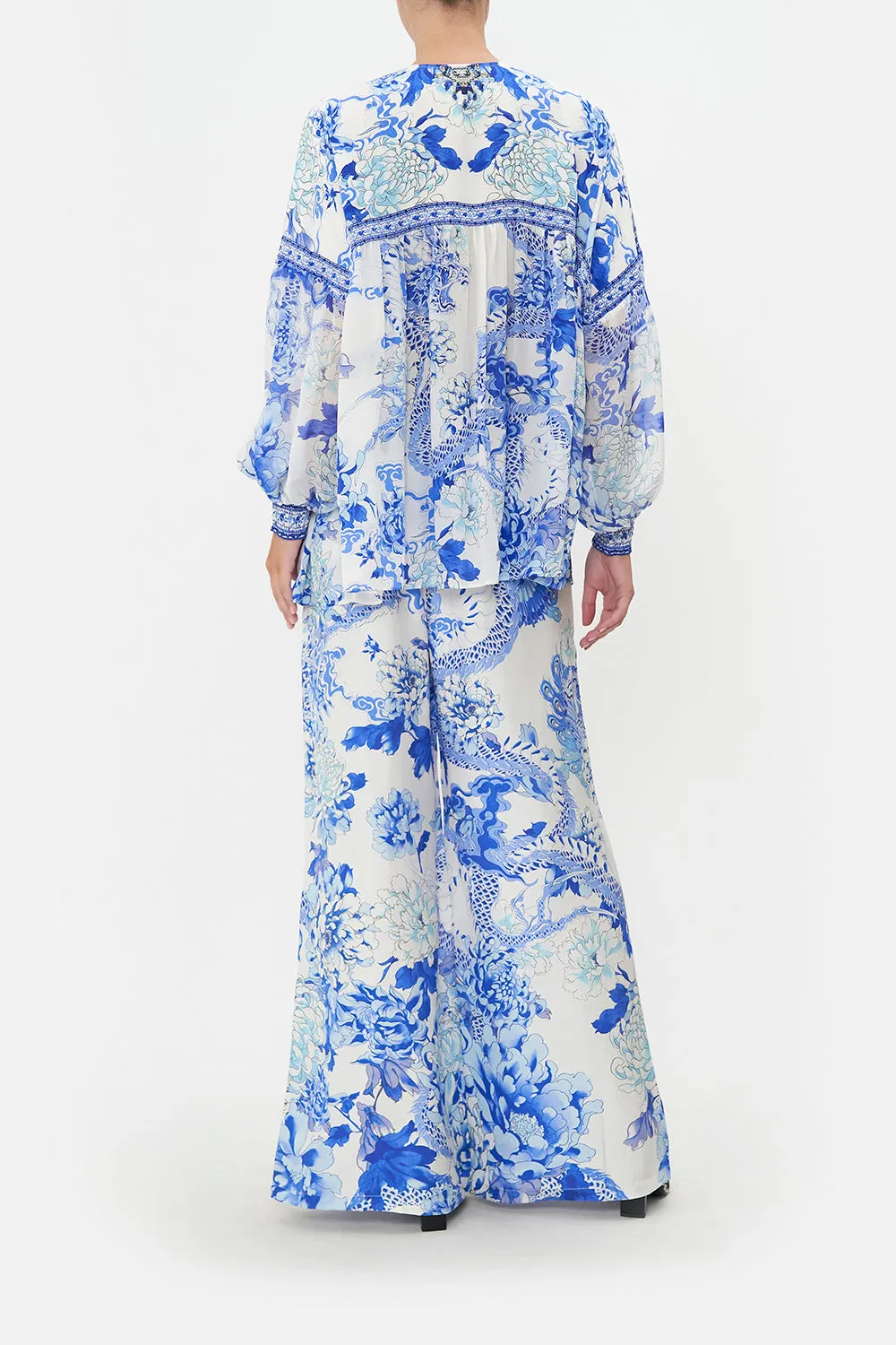 BLOUSON BLOUSE WITH NECK TIE HEART OF A DRAGON sold by Camilla product image thumbnail 2