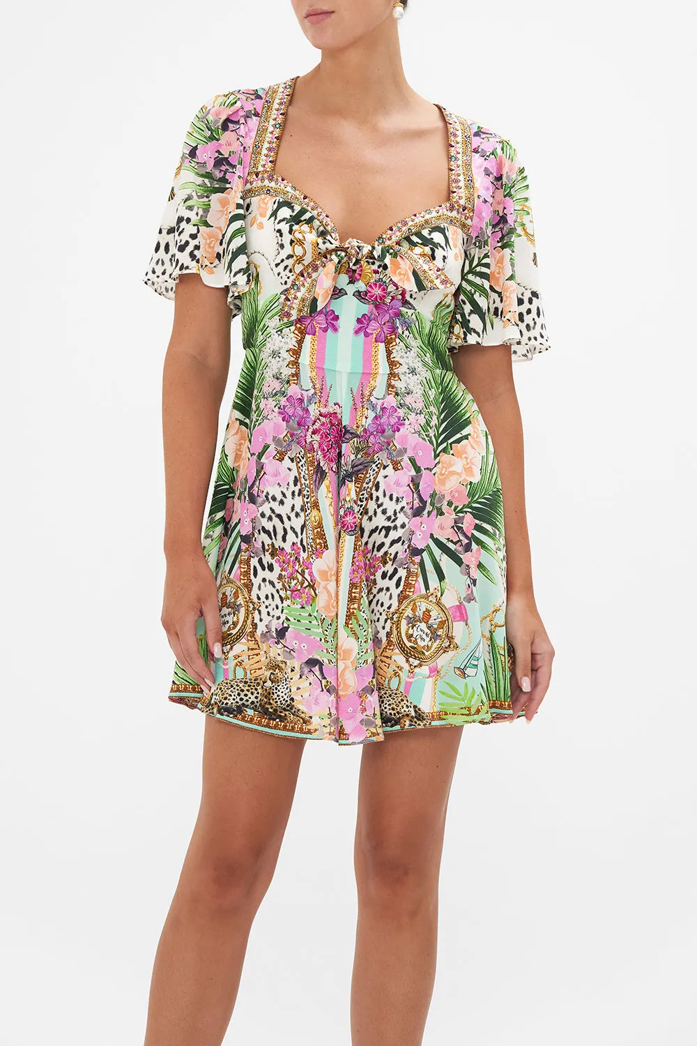 TIE FRONT MINI WITH FLUTTER SLEEVES DEAR AMORE MIO sold by Camilla product image thumbnail 5