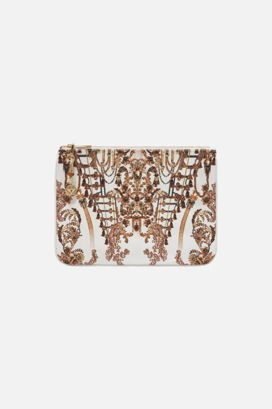 SMALL CANVAS CLUTCH ROAD TO RICHESSE sold by Camilla
