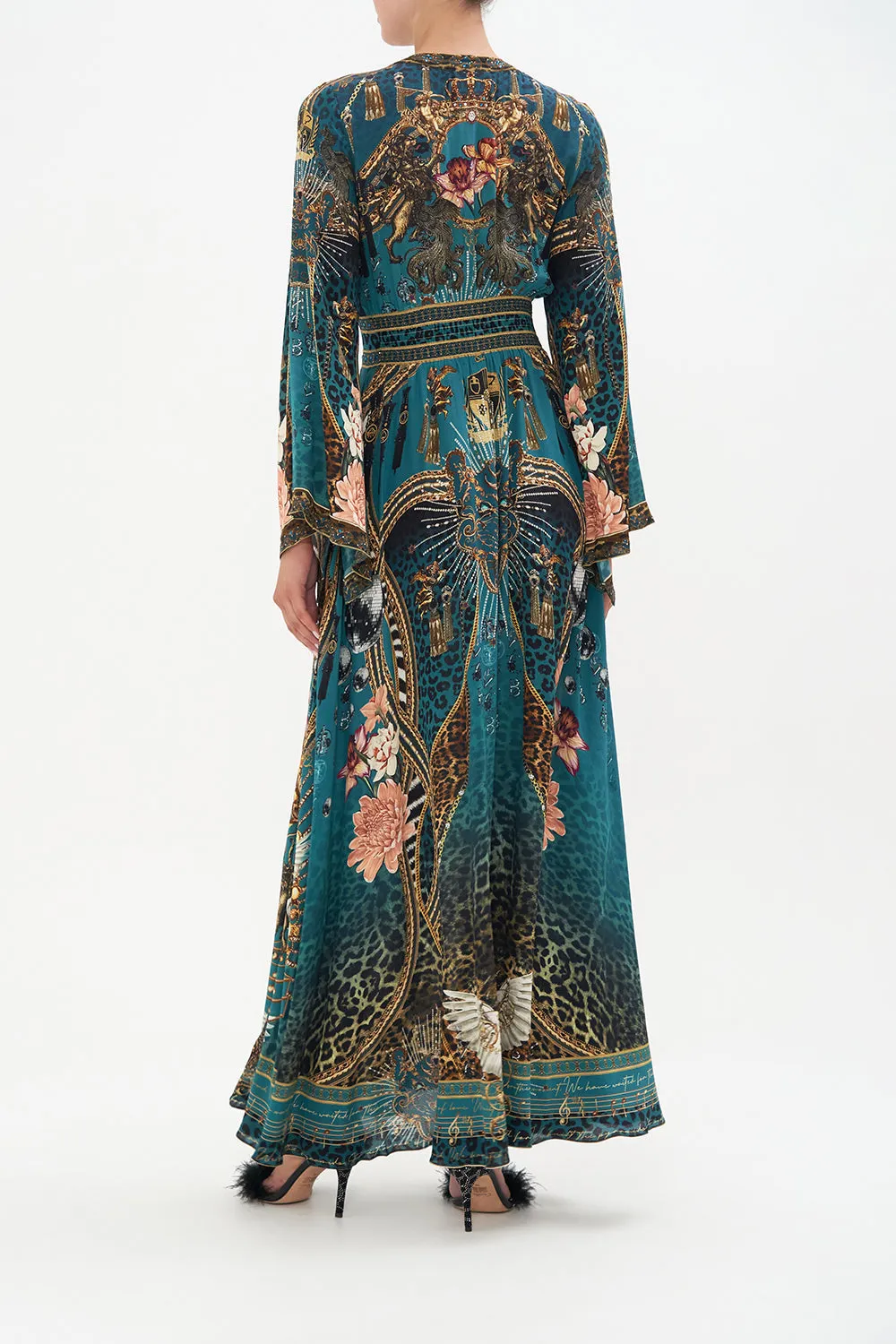 KIMONO SLEEVE DRESS WITH SHIRRING DETAIL TIGER PANTS sold by Camilla product image thumbnail 2