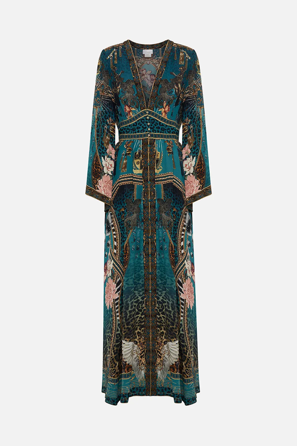 KIMONO SLEEVE DRESS WITH SHIRRING DETAIL TIGER PANTS sold by Camilla product image thumbnail 3