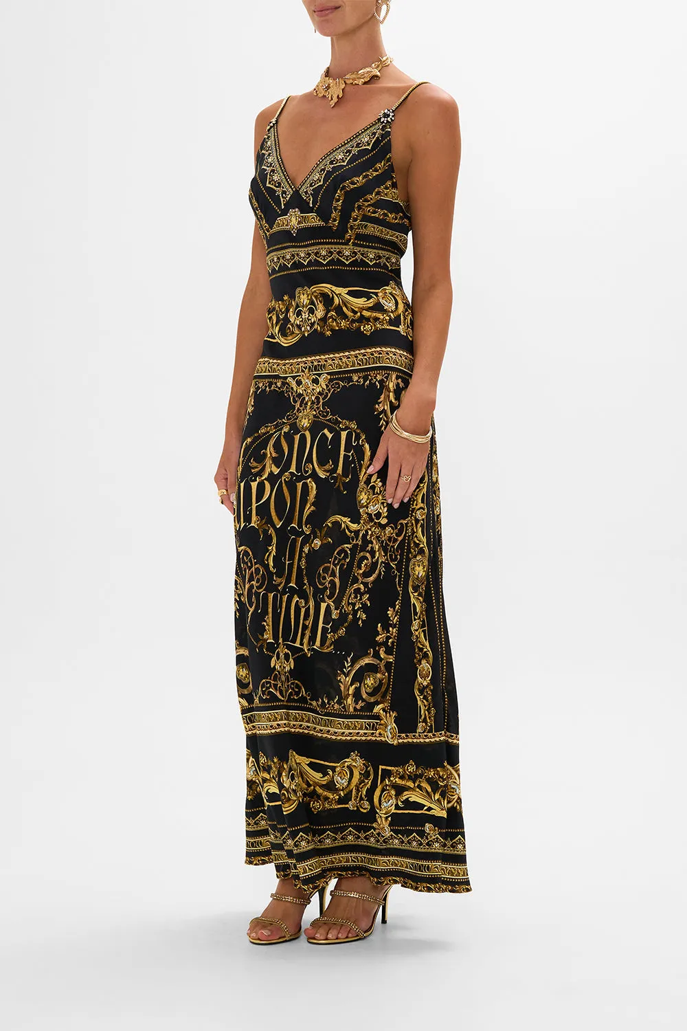 V NECK FULL LENGTH BIAS SLIP DRESS ONCE UPON A TIME sold by Camilla product image thumbnail 4