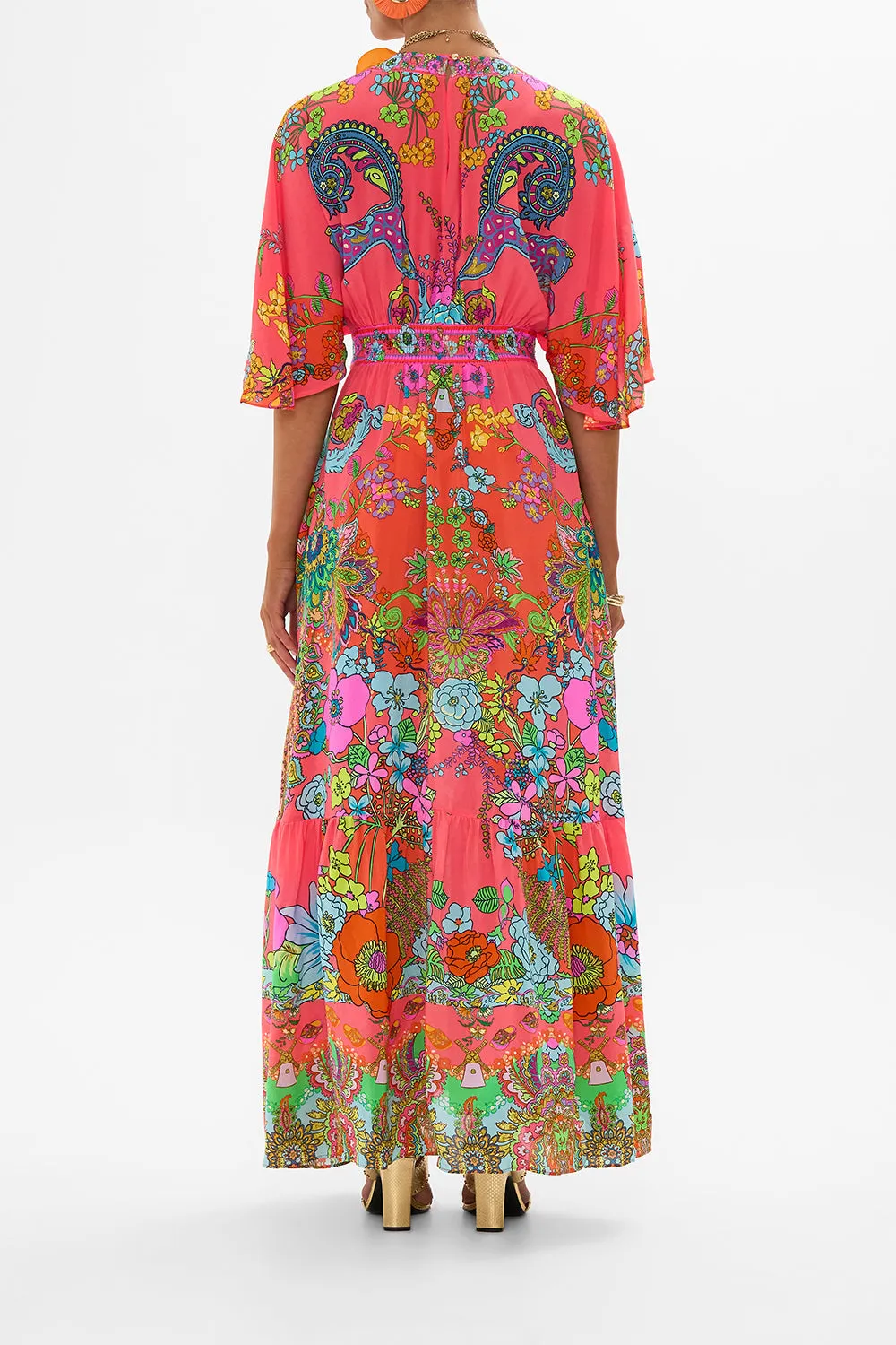 WAISTED DRESS WITH HEM RUFFLE WINDMILLS AND WILDFLOWERS sold by Camilla product image thumbnail 2