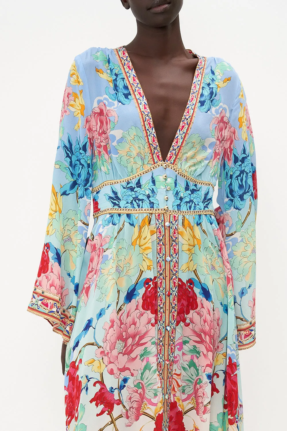 KIMONO SLEEVE DRESS WITH SHIRRING DETAIL GO STAG sold by Camilla product image thumbnail 5