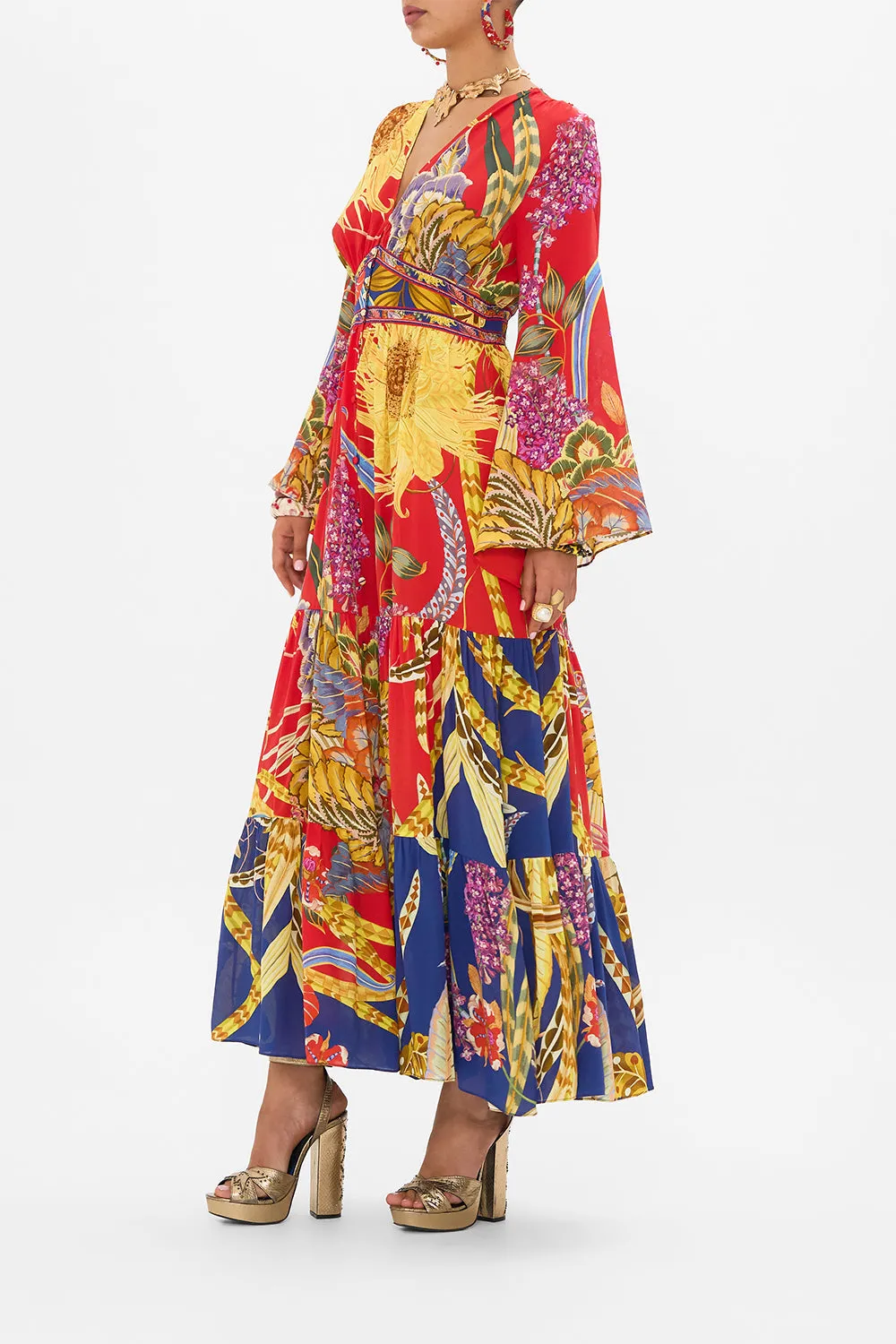 BUTTON THROUGH DRESS WITH TIERED SKIRT THROUGH VINCENTS EYES sold by Camilla product image thumbnail 4