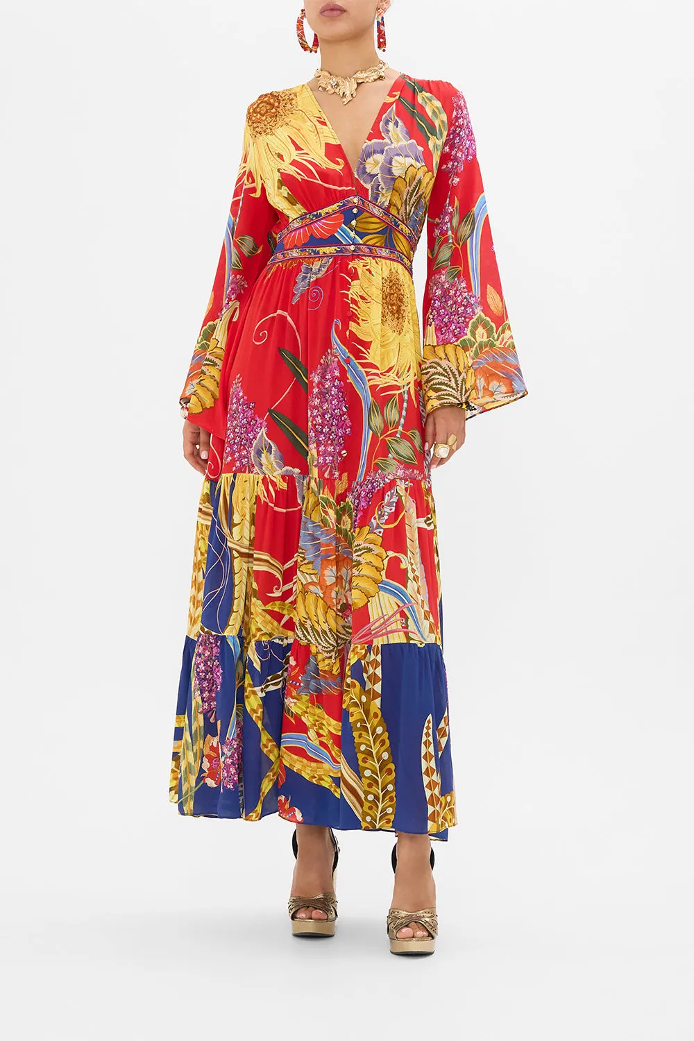 BUTTON THROUGH DRESS WITH TIERED SKIRT THROUGH VINCENTS EYES sold by Camilla