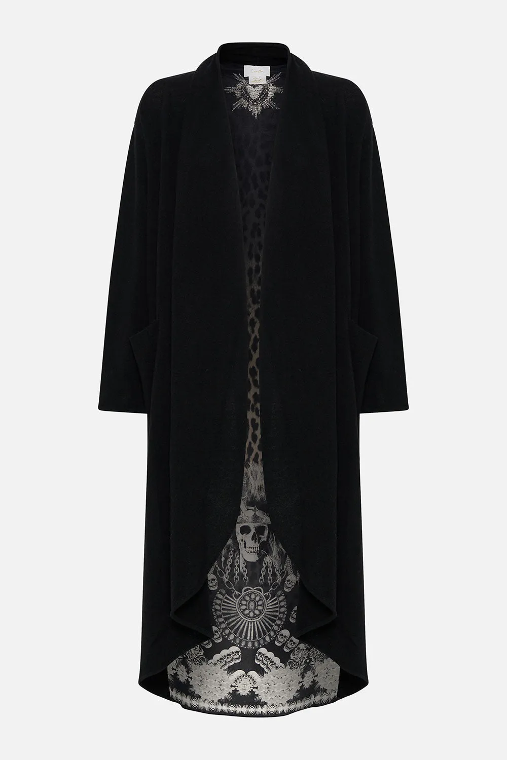 KNITTED CASUAL JACKET WITH SILK BACK ORDER OF DISORDER sold by Camilla product image thumbnail 3