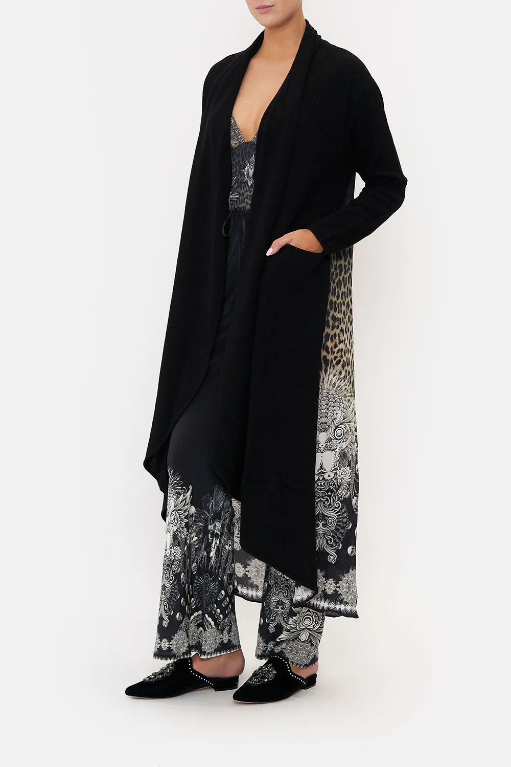 KNITTED CASUAL JACKET WITH SILK BACK ORDER OF DISORDER sold by Camilla product image thumbnail 4