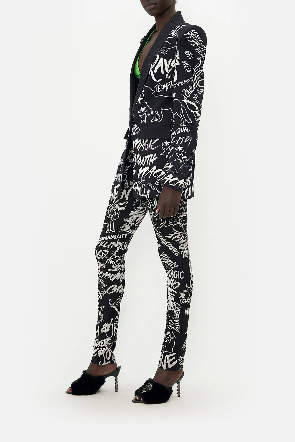 PEAKED SHOULDER BLAZER SPIRIT SCRIBBLE sold by Camilla product image thumbnail 4