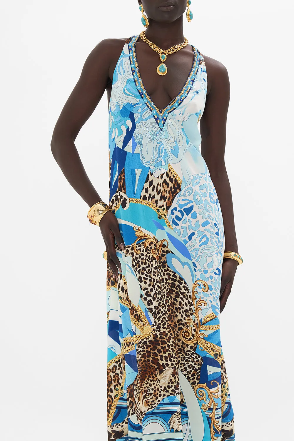 RACER BACK DRESS WITH HARDWARE SKY CHEETAH sold by Camilla product image thumbnail 5